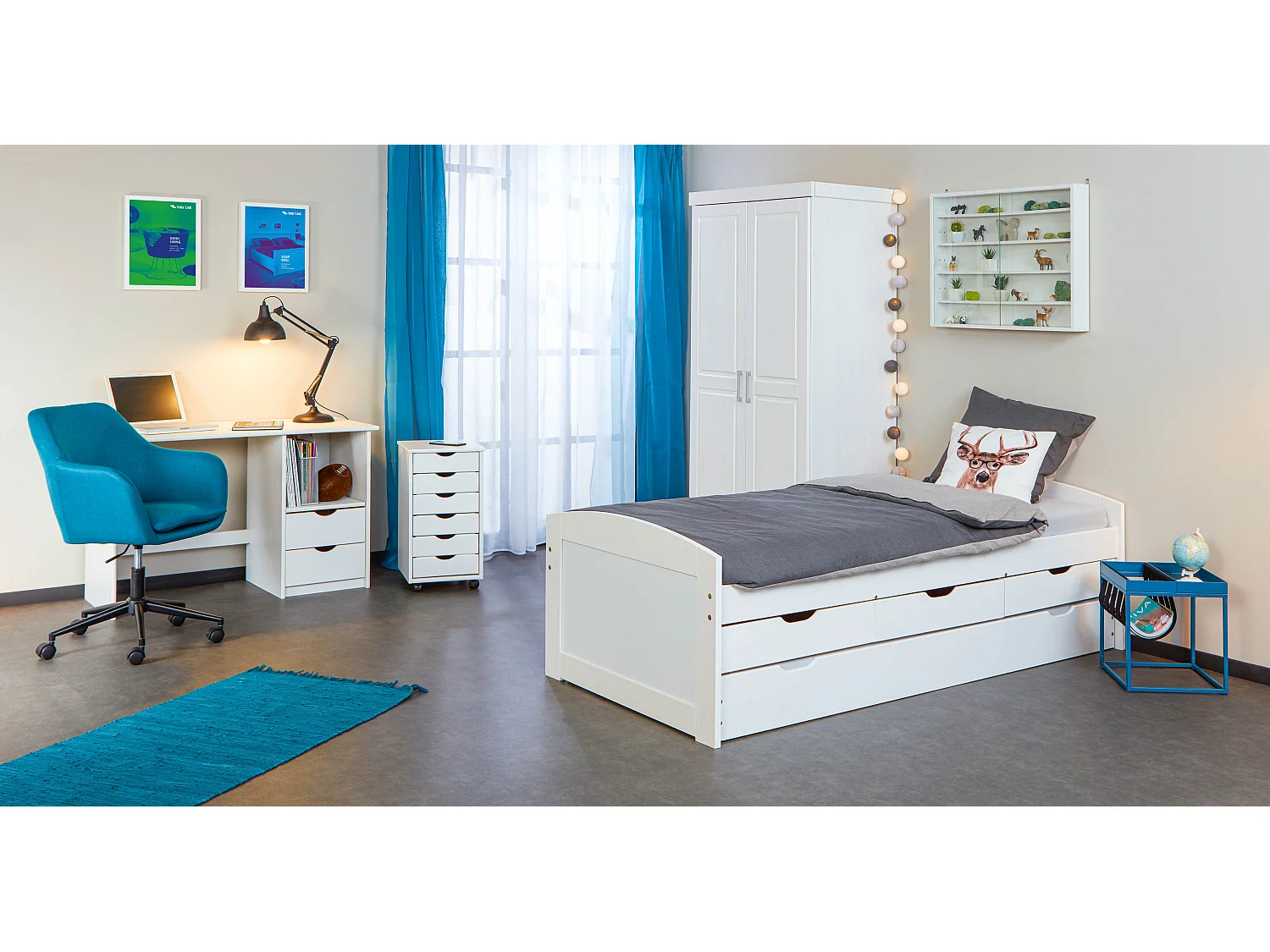 Simra Kommode Rollcontainer, 6 Schubladen, weiss .