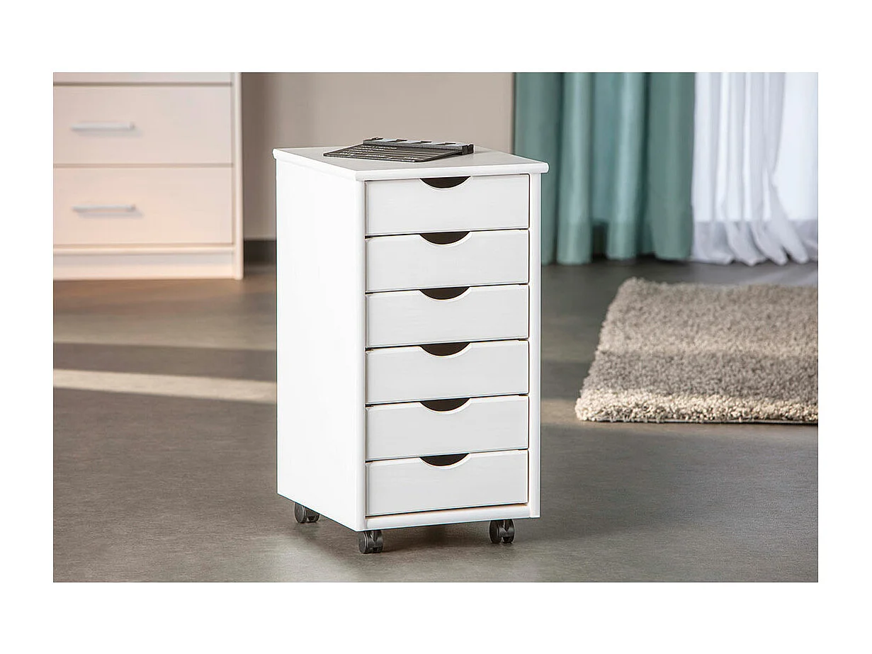 Simra Kommode Rollcontainer, 6 Schubladen, weiss .
