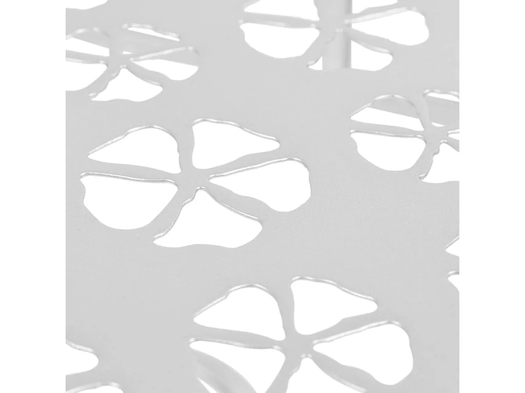 Tavolino Vintage in Metallo Semicircolare 72x36x74 cm Argento