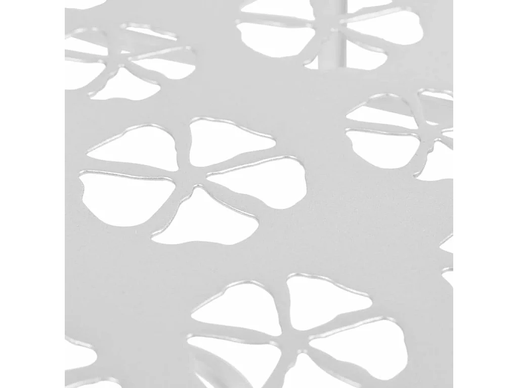 Tavolino Vintage in Metallo Semicircolare 72x36x74 cm Argento