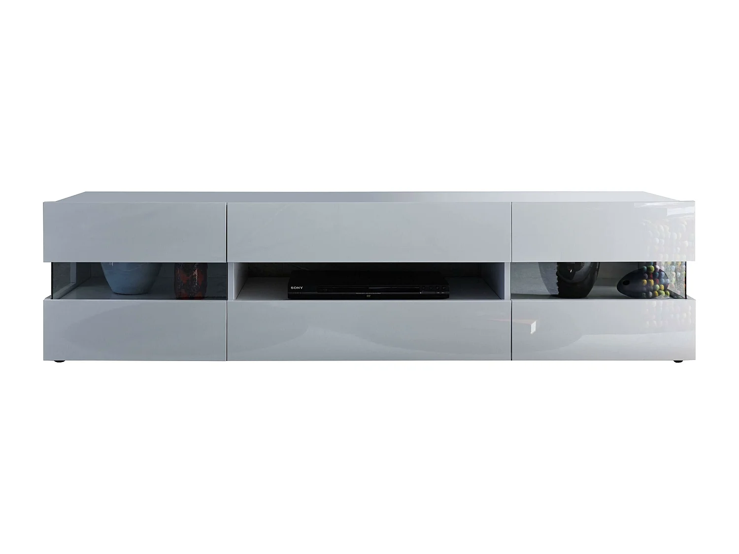 Meuble TV - Mélaminé - Blanc - 169 - 43 - 43,5 cm