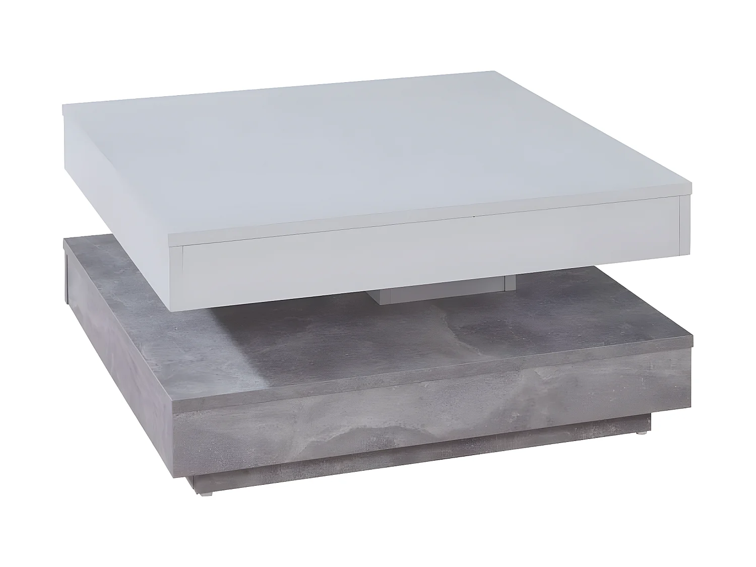 Table basse Universal CT-119 Gris béton et blanc