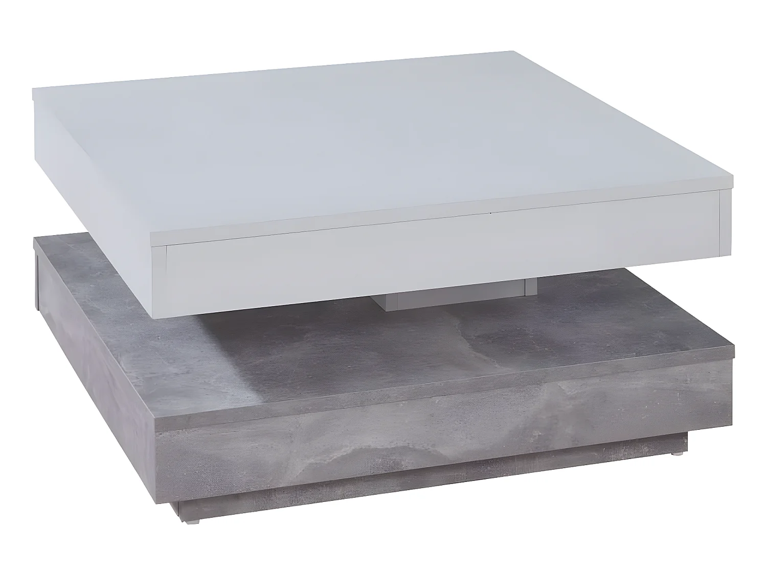 Table basse Universal CT-119 Gris béton et blanc