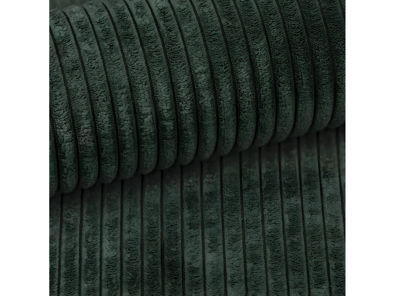 Canapé convertible 3 places VELLA en velours côtelé vert