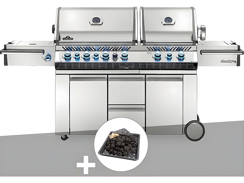 Barbecue à gaz Prestige Pro 825 + Plateau charbon - Napoleon