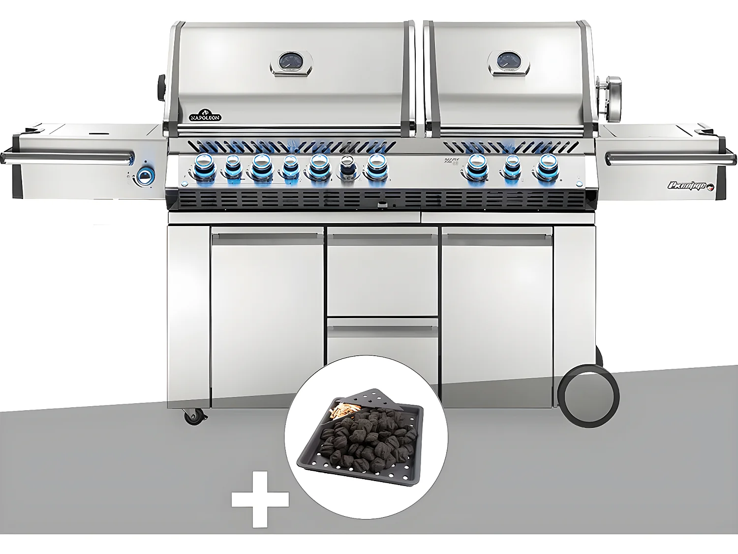 Barbecue à gaz Prestige Pro 825 + Plateau charbon - Napoleon