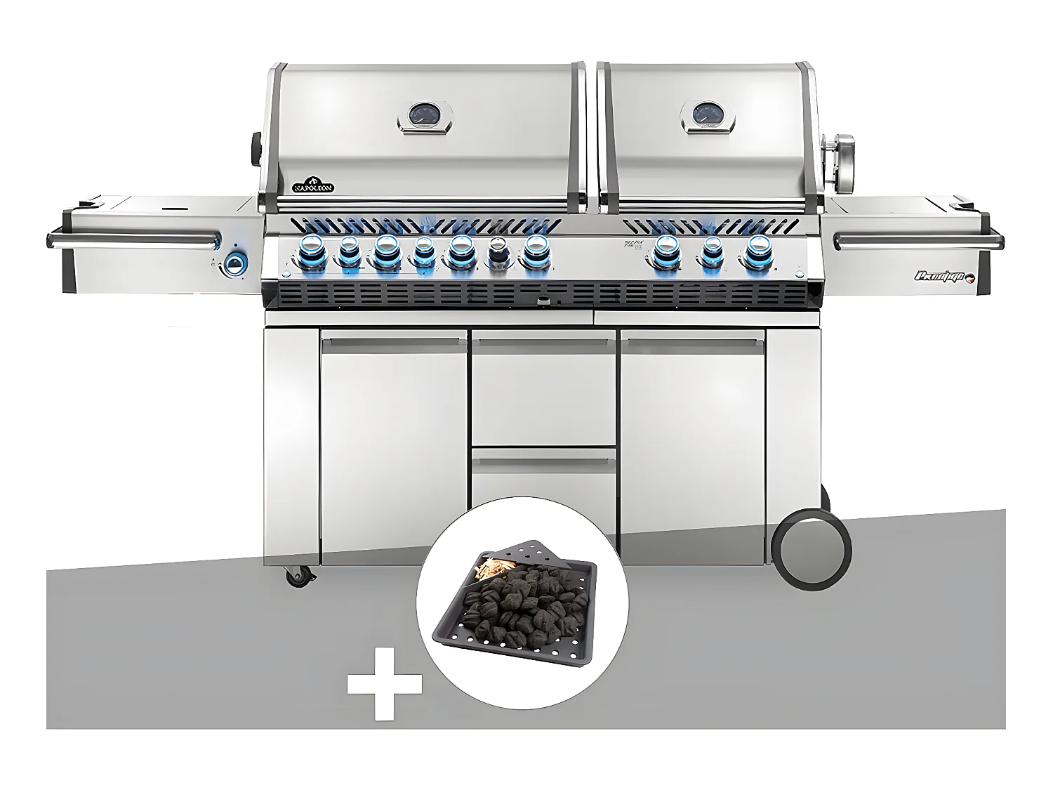 Barbecue à gaz Prestige Pro 825 + Plateau charbon - Napoleon