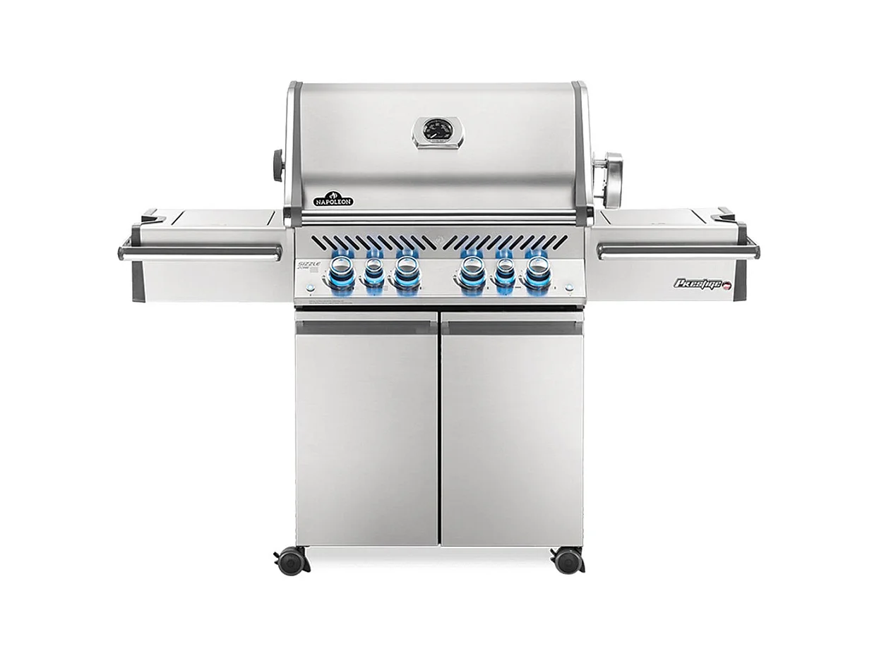 Barbecue à gaz Prestige Pro 500 SIB inox 4 brûleurs + Sizzle Zone + brûleur arrière - Napoleon