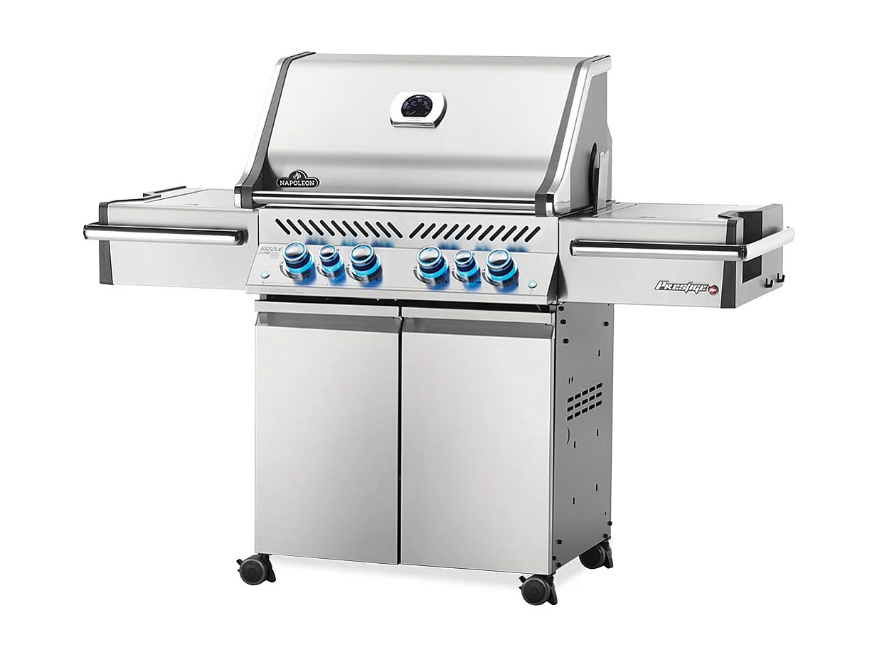 Barbecue à gaz Prestige Pro 500 SIB inox 4 brûleurs + Sizzle Zone + brûleur arrière - Napoleon