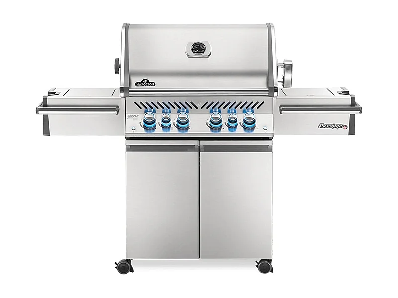Barbecue à gaz Prestige Pro 500 SIB inox 4 brûleurs + Sizzle Zone + brûleur arrière - Napoleon