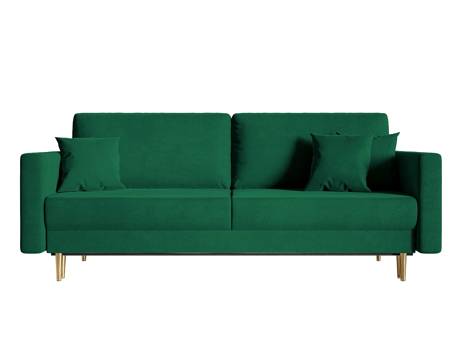 Converteerbare bank - 200 cm - 3 zitplaatsen - hydrofoob fluweel - groen - VALICO