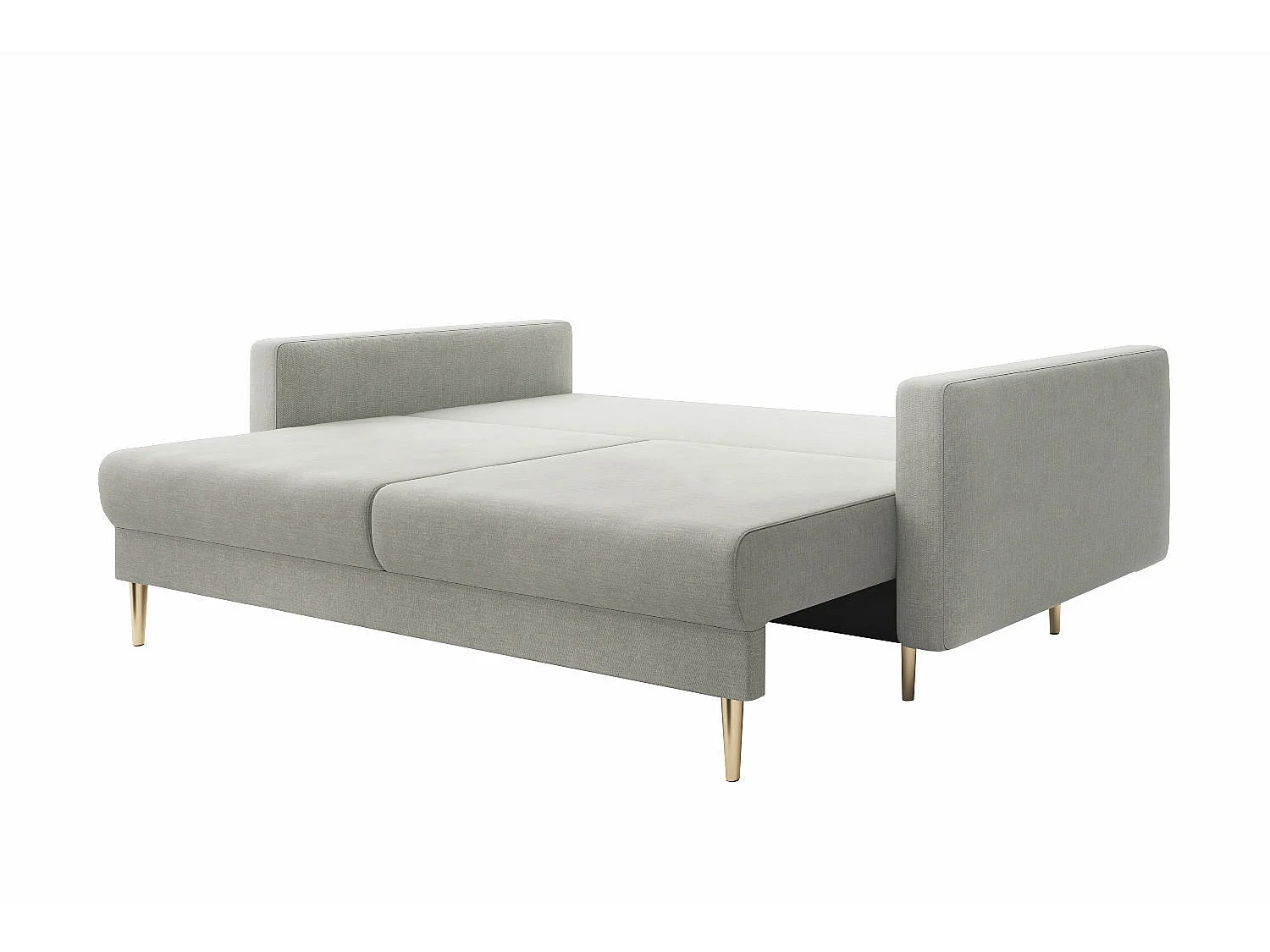Canapé convertible - 200 cm - 3 places - gris clair - VALICO
