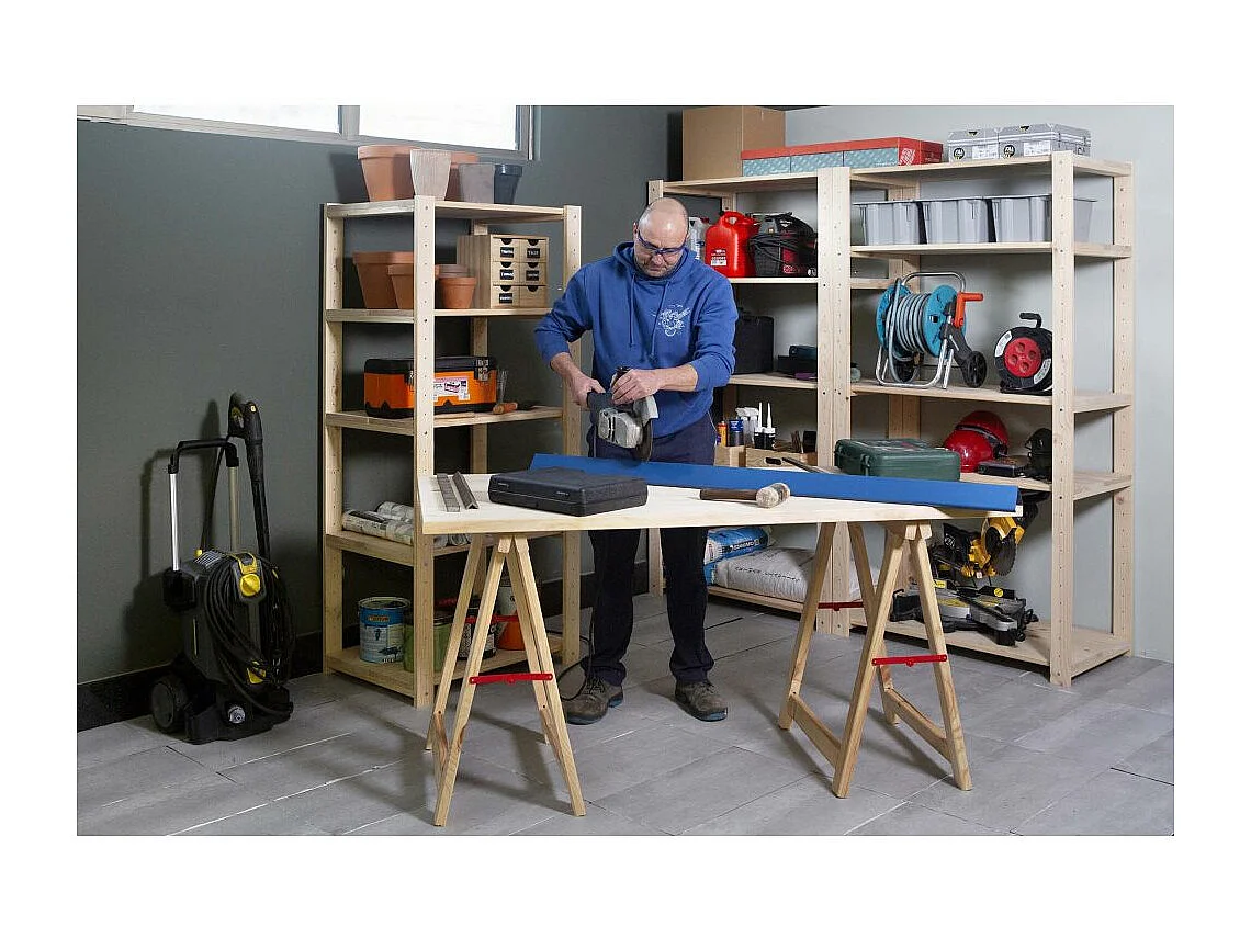 Tréteau en pin brut Professionnel Plus