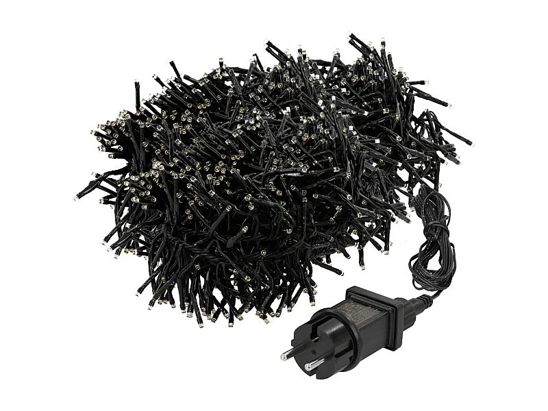 ECD Germany Luces navideñas 2016 LEDs 14,5m blanco cálido guirnalda luminosa impermeable interior/exterior IP44 iluminación para árbol de navidad