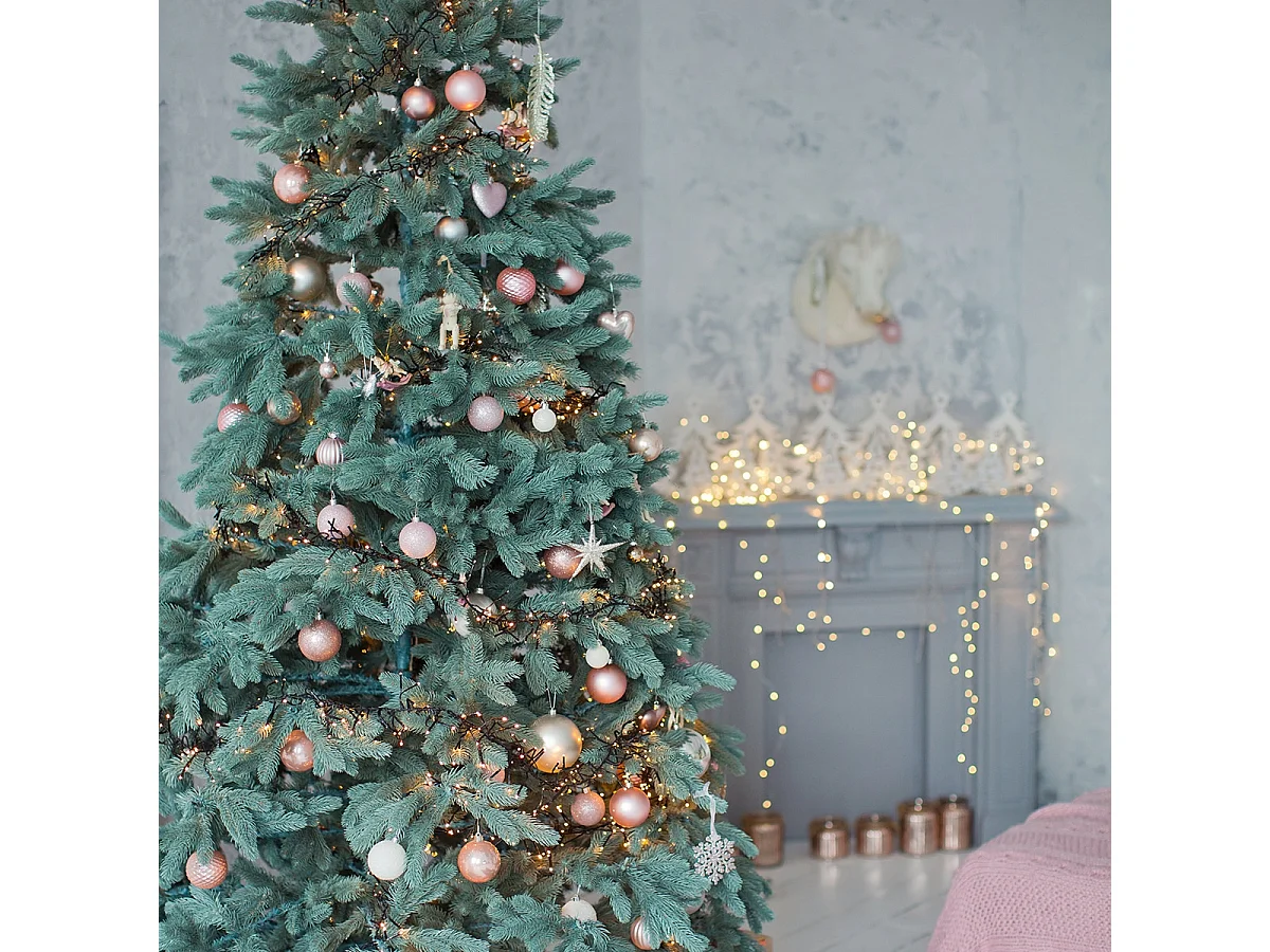 Luci a grappolo a 2016 LED bianco caldo per interni esterni 14,5 m per Natale