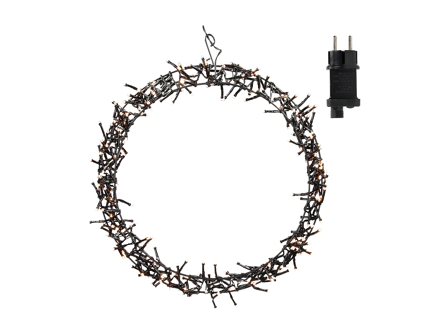 ECD Germany lichtkrans 300 led's ø38cm warm wit ip44 deurkrans raamkrans kerstversiering krans kerstring raamverlichting kerstmis kerstverlichting