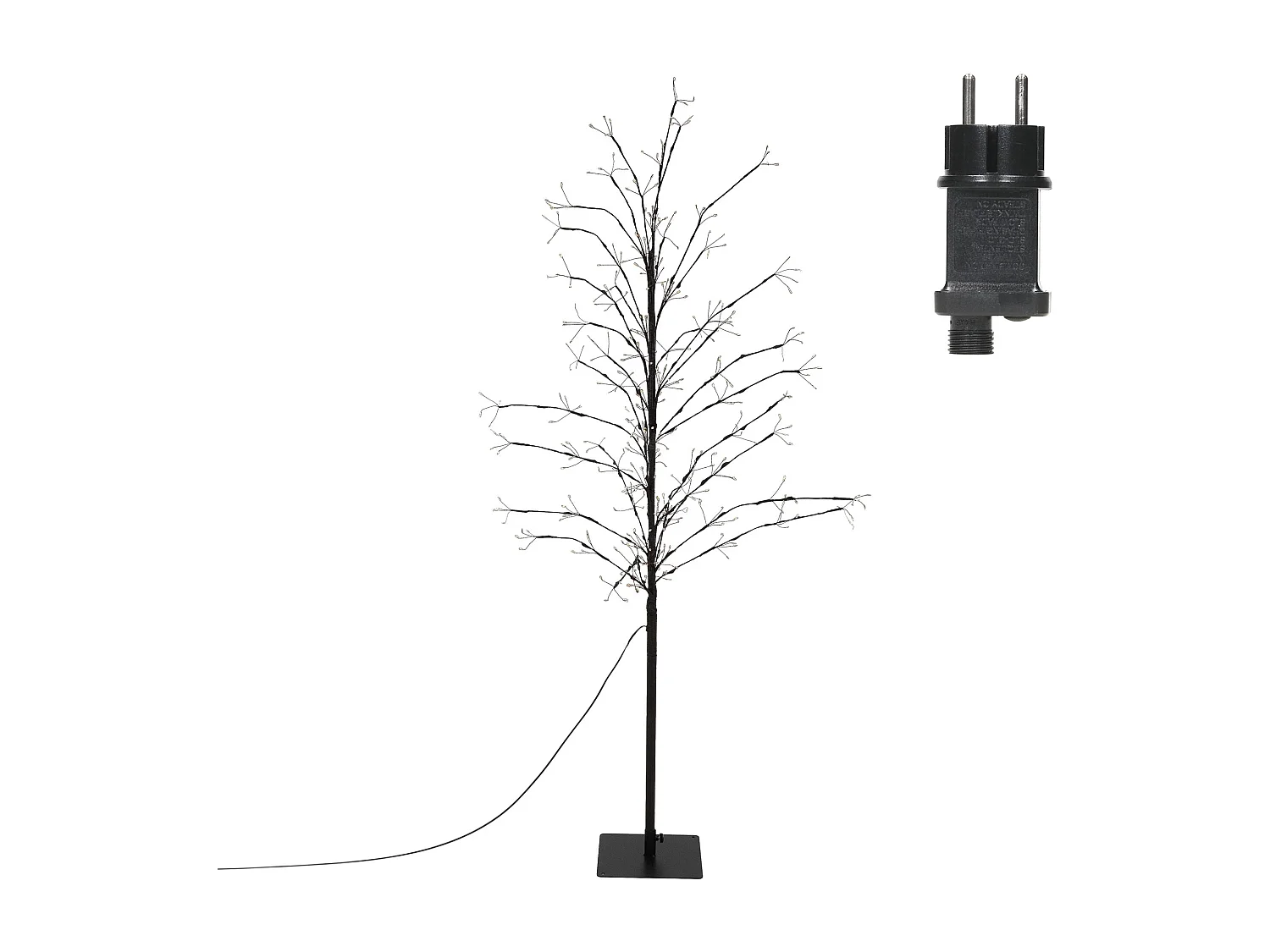 Árbol decorativo de navidad con 360 LEDs luminoso con temporizador blanco cálido