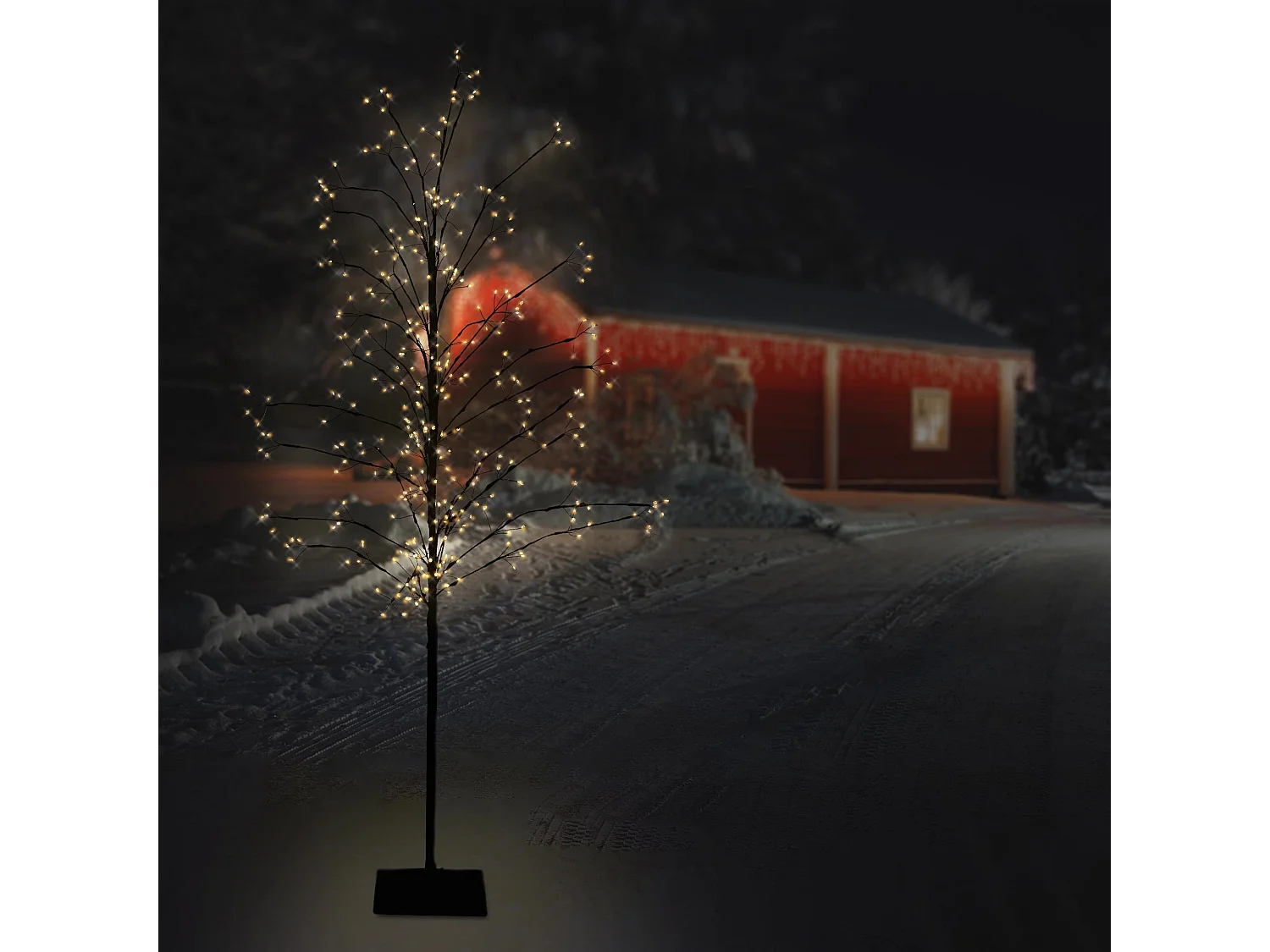 ECD Germany LED-Baum 150 cm, 360 LED, Warmweiß, Lichterbaum mit Timer, Leuchtbaum Innen & Außen IP44, Dekobaum, Baum mit Beleuchtung, Weihnachtsdeko