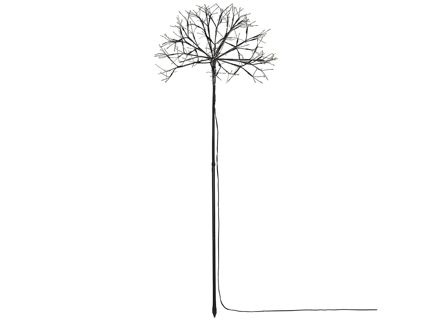 Albero luminoso a LED per interni esterni 240 LED bianco caldo altezza 1 m IP44
