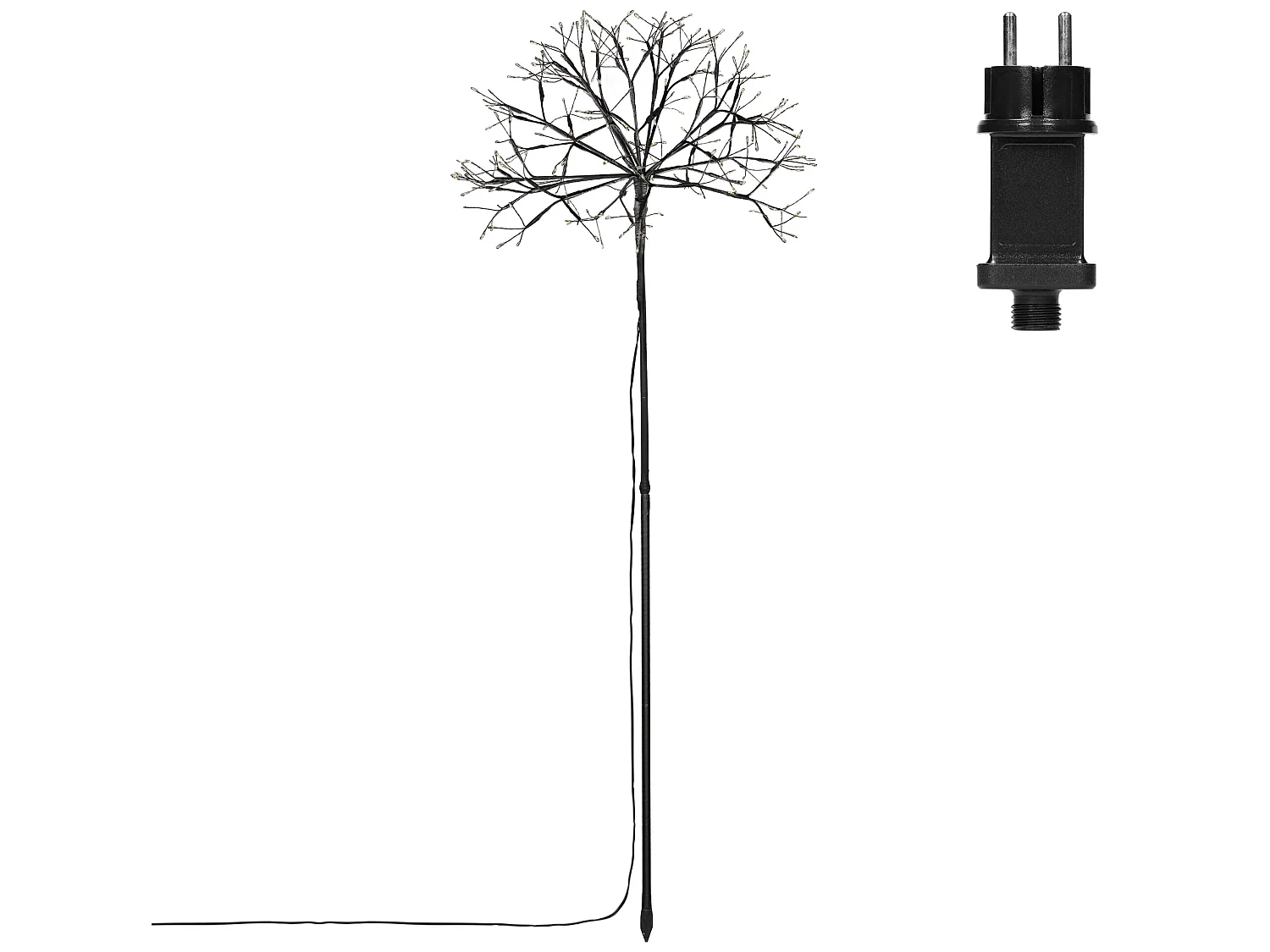 Albero luminoso a LED per interni esterni 240 LED bianco caldo altezza 1 m IP44