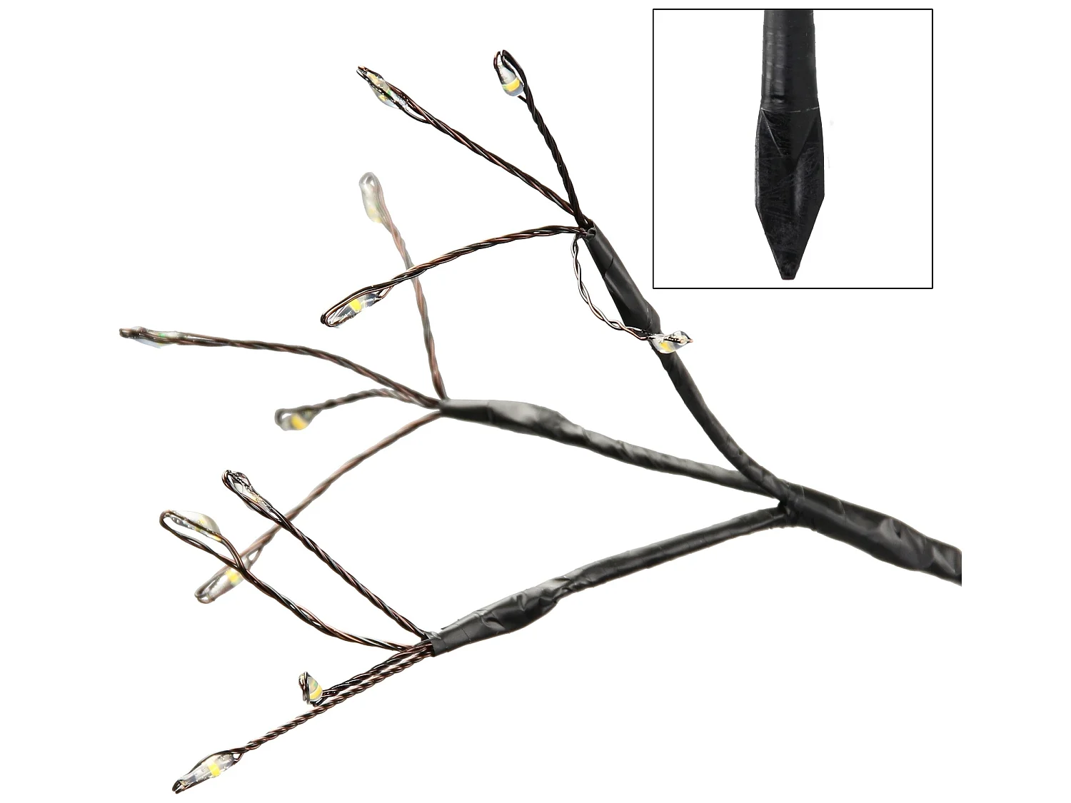 Albero luminoso a LED per interni esterni 240 LED bianco caldo altezza 1 m IP44