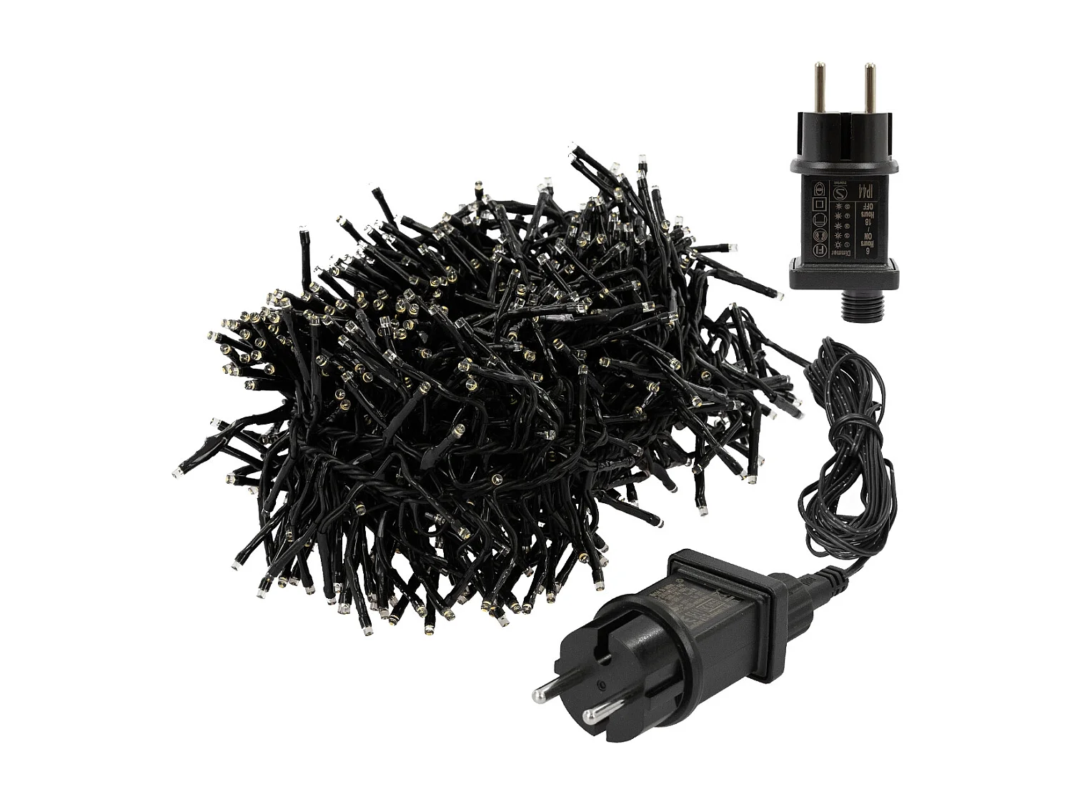 ECD Germany Luces navideñas 576 LEDs 4,2m blanco cálido guirnalda luminosa impermeable interior/exterior IP44 iluminación para árbol de navidad