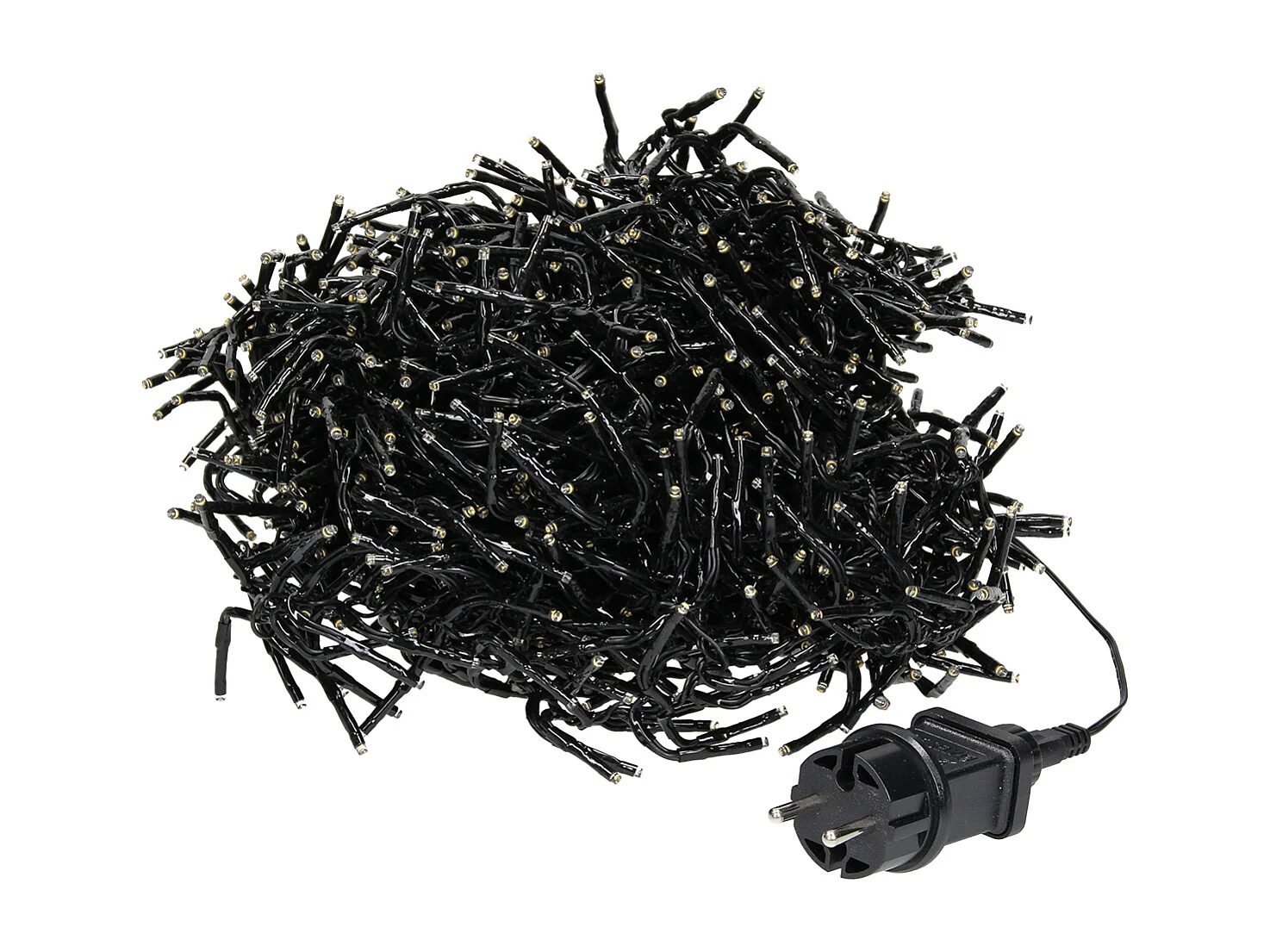 Cadena de luces de hadas 1512 LEDs iluminación navideña blanco cálido adorno 11m