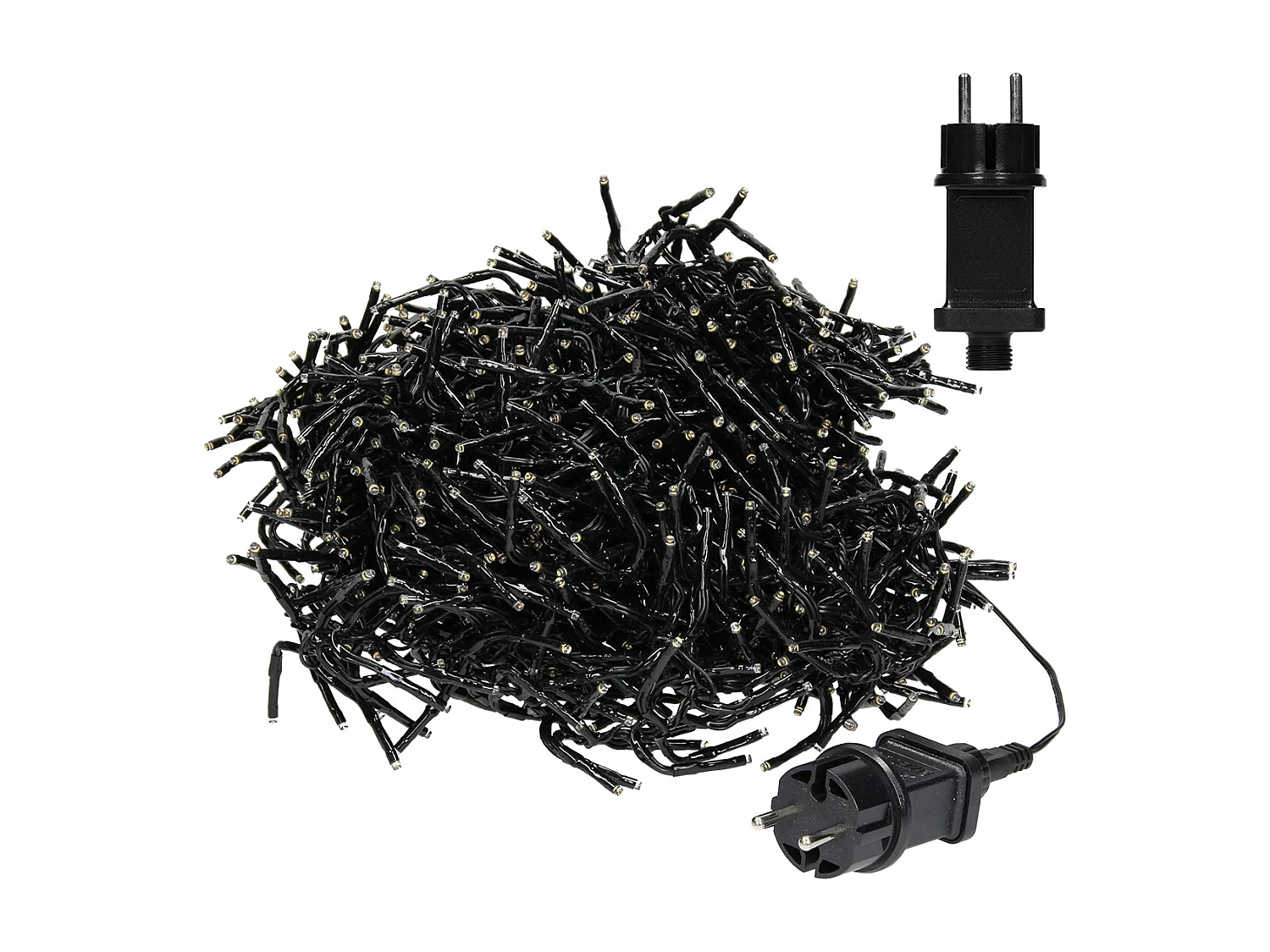 Cadena de luces de hadas 1512 LEDs iluminación navideña blanco cálido adorno 11m