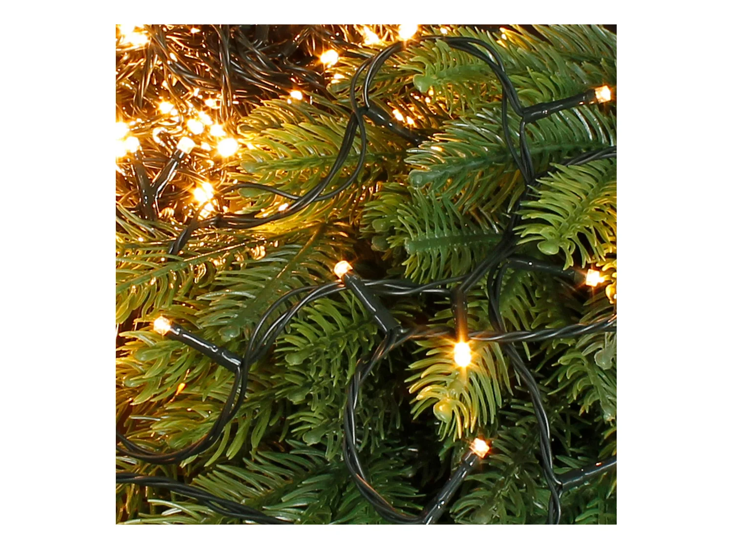 Cadena de luces de hadas 240 LEDs iluminación navideña blanco cálido adorno 18m