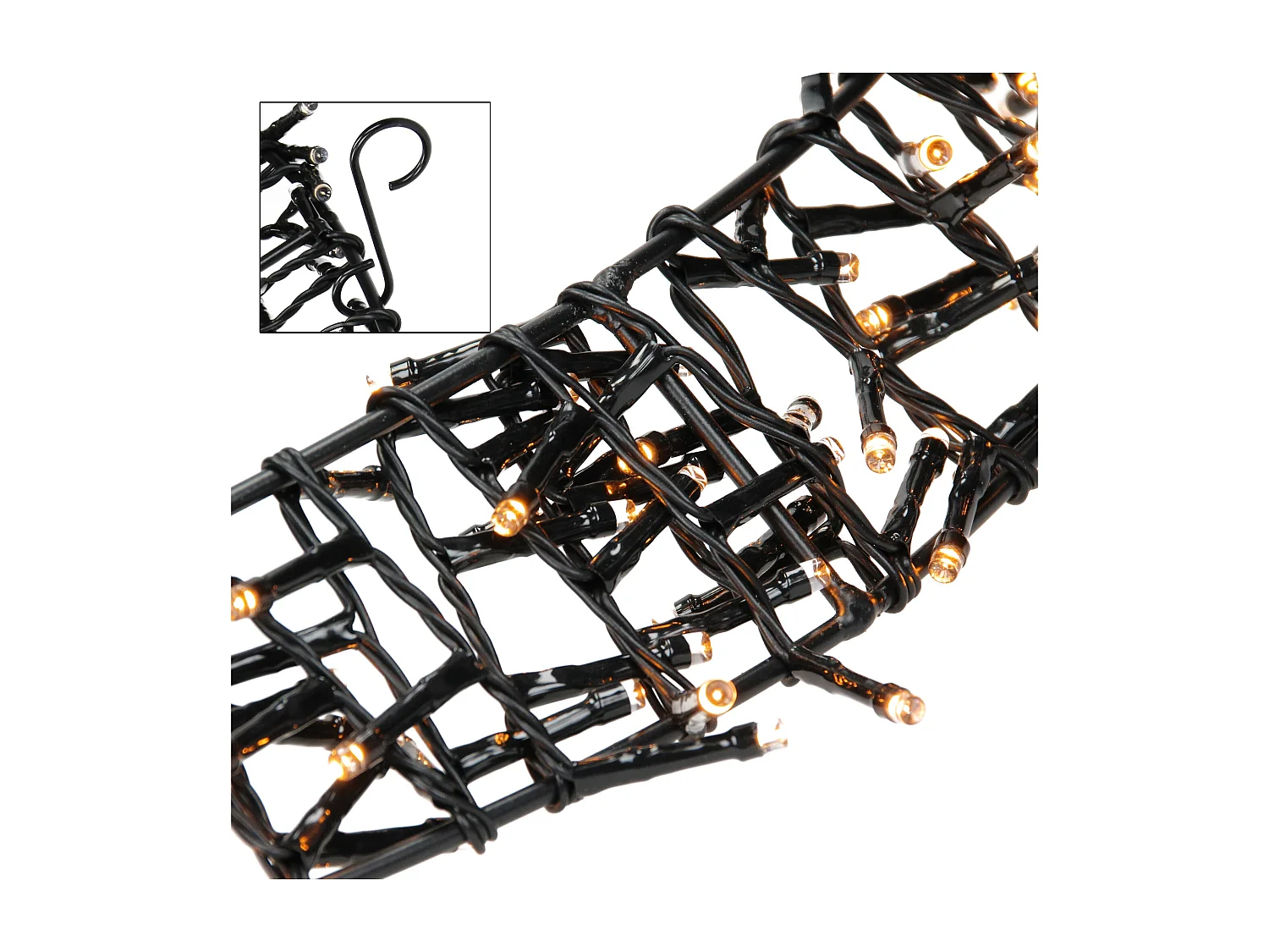 Corona de navidad iluminada para ventana o puerta 500LEDs blanco cálido Ø 58cm