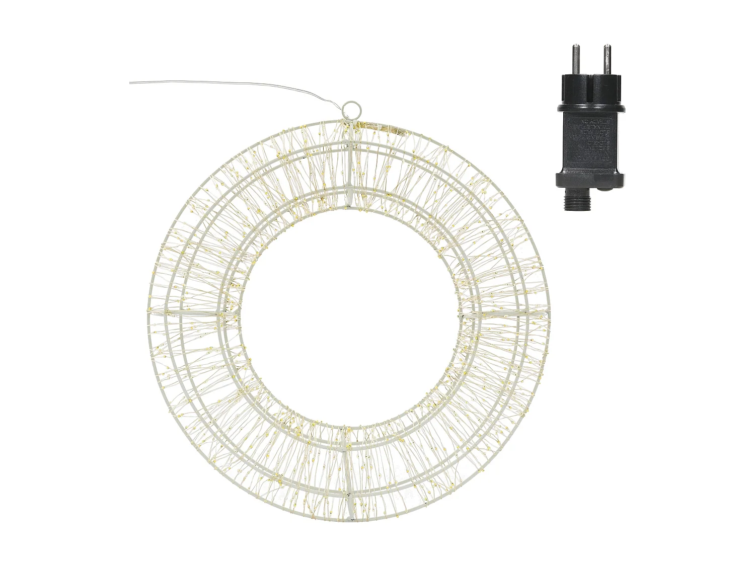 Couronne avec 1440 LEDs de Noël blanc chaud décoration lumineuse ronde Ø 50 cm