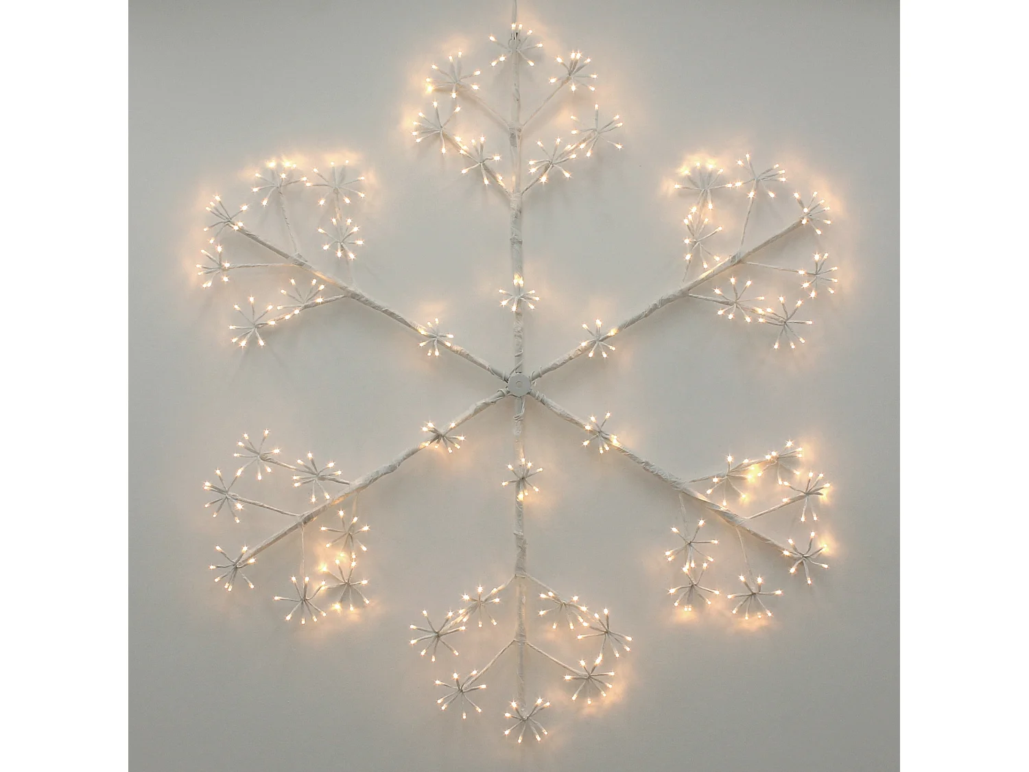 Flocon de neige 384 LEDs chaîne lumineuse blanc chaud déco intérieur/extérieur