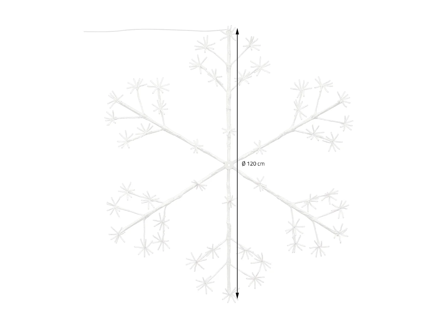 Flocon de neige 384 LEDs chaîne lumineuse blanc chaud déco intérieur/extérieur