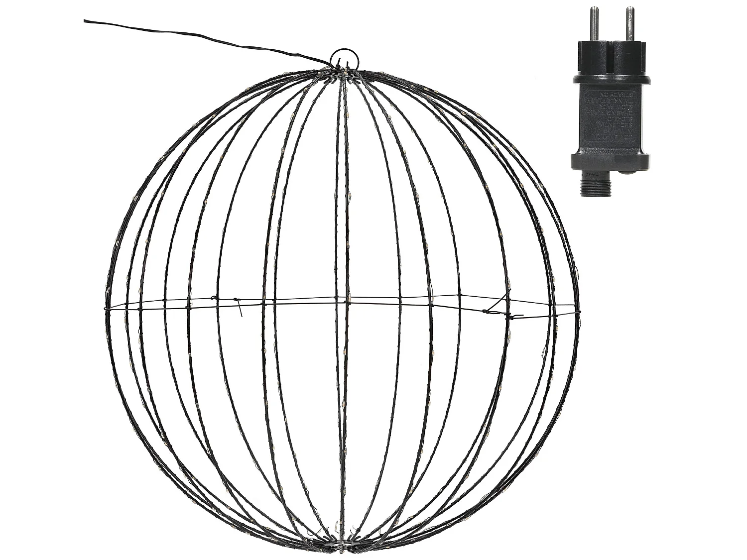 2x Boule lumineuse á LED Noël extra blanc chaud guirlande lumineuse Ø60 cm IP44