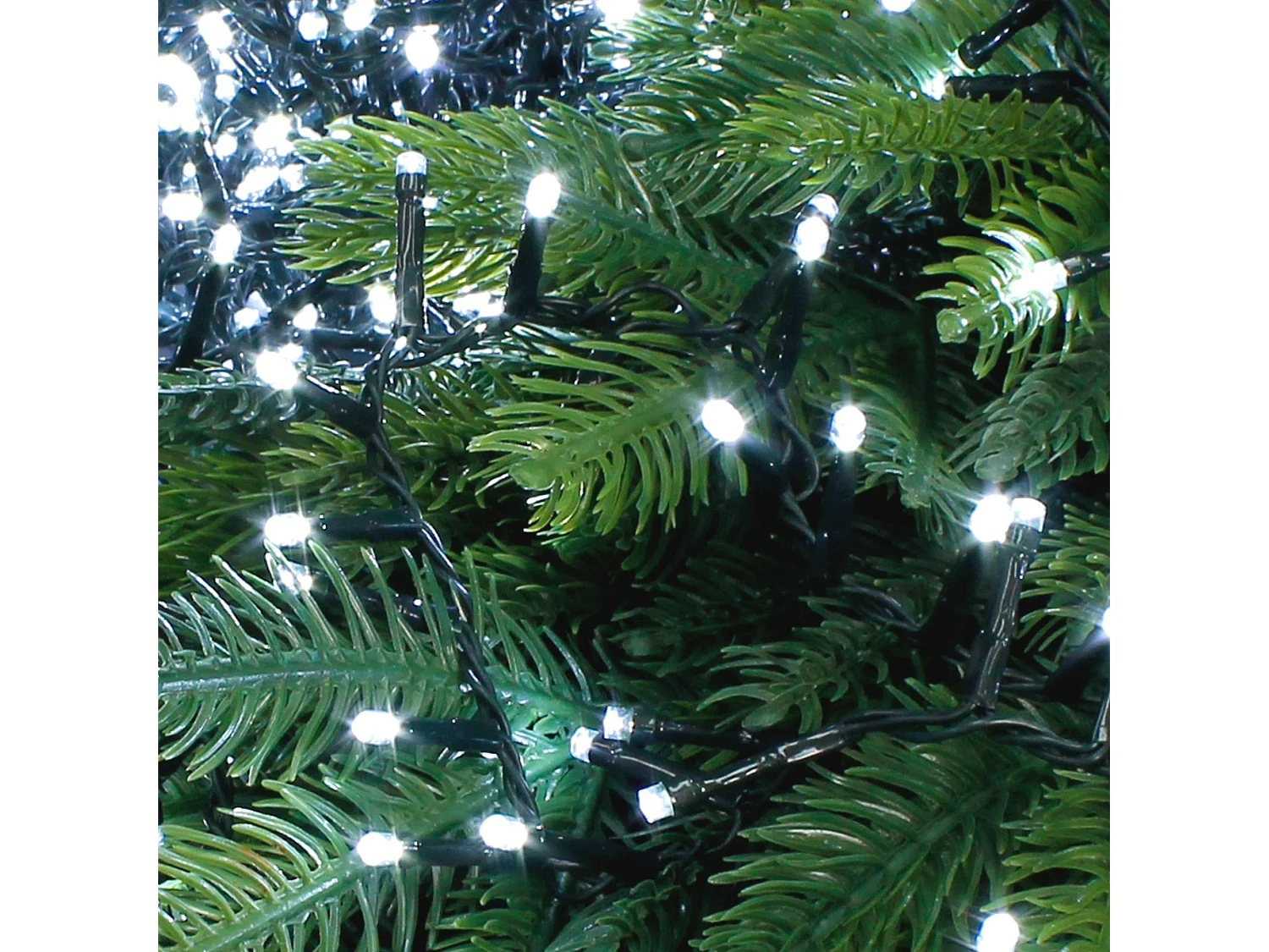 ECD Germany LED Cluster Lichtketting 8m 400 LEDs Koud Wit, 8 Modi, Stroom Aangedreven