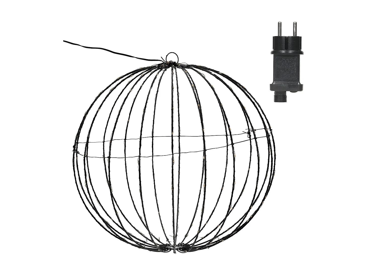 Sfera luminosa con 240 LED natalizia Ø 40 cm IP44 bianco extra caldo in metallo
