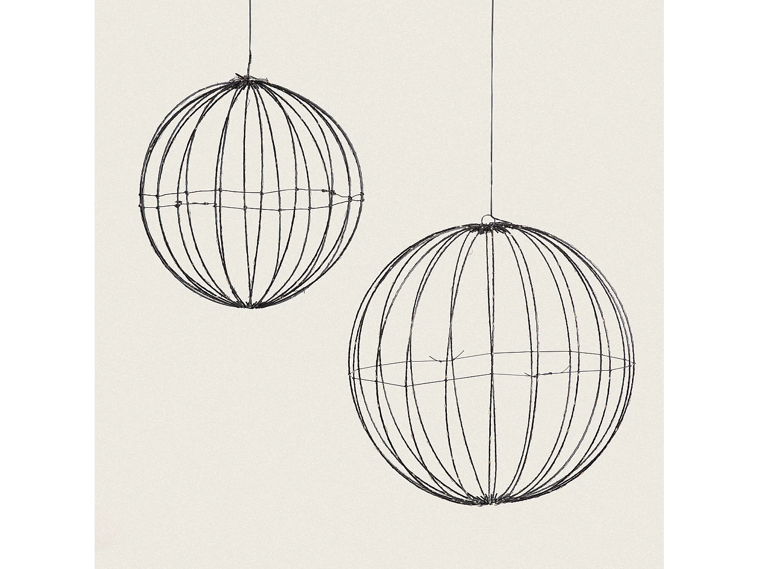 Sfera luminosa con 240 LED natalizia Ø 40 cm IP44 bianco extra caldo in metallo