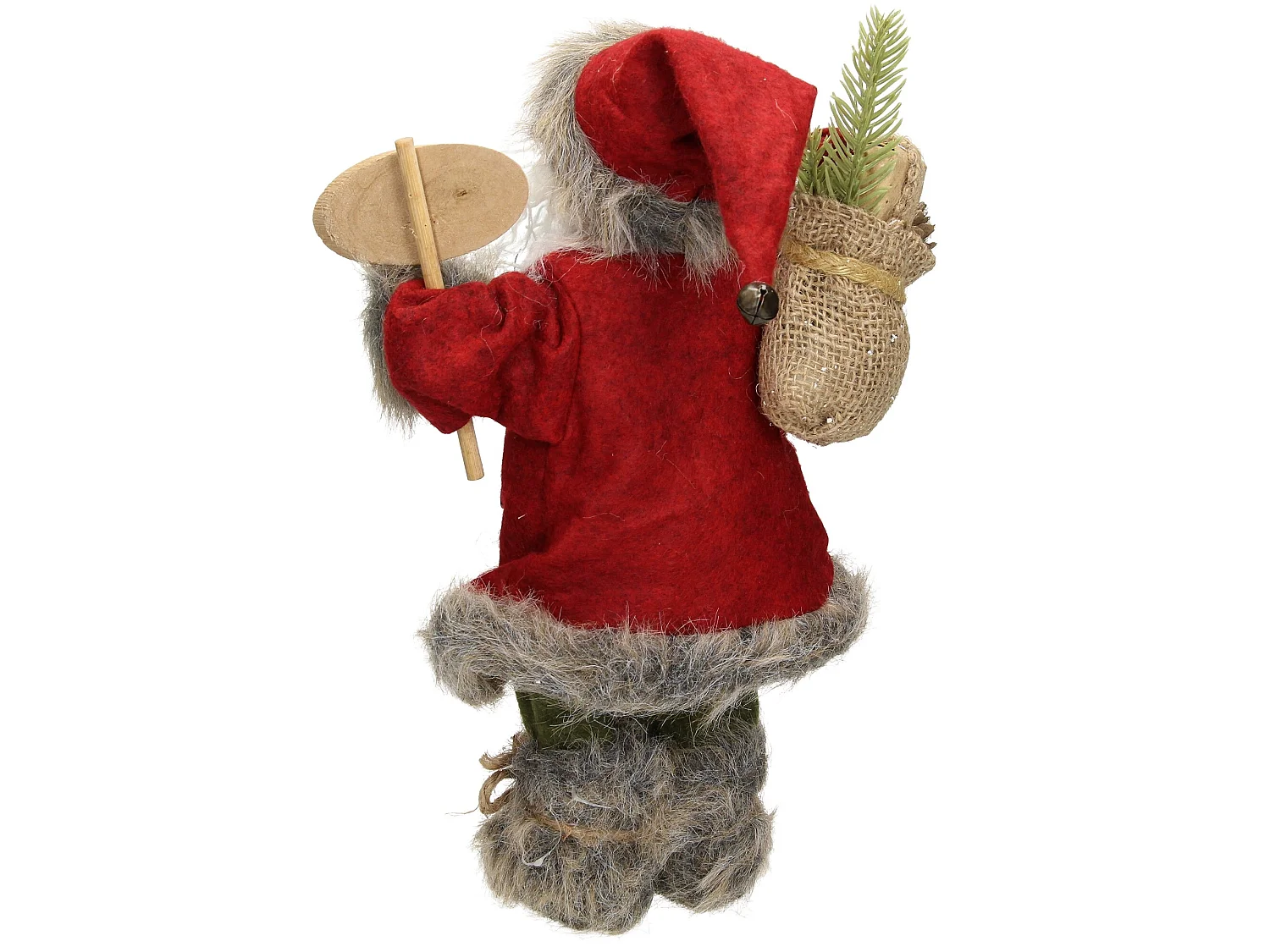 Décoration Père Noël figurine Welcome de Noël poupée de collection rouge 37 cm