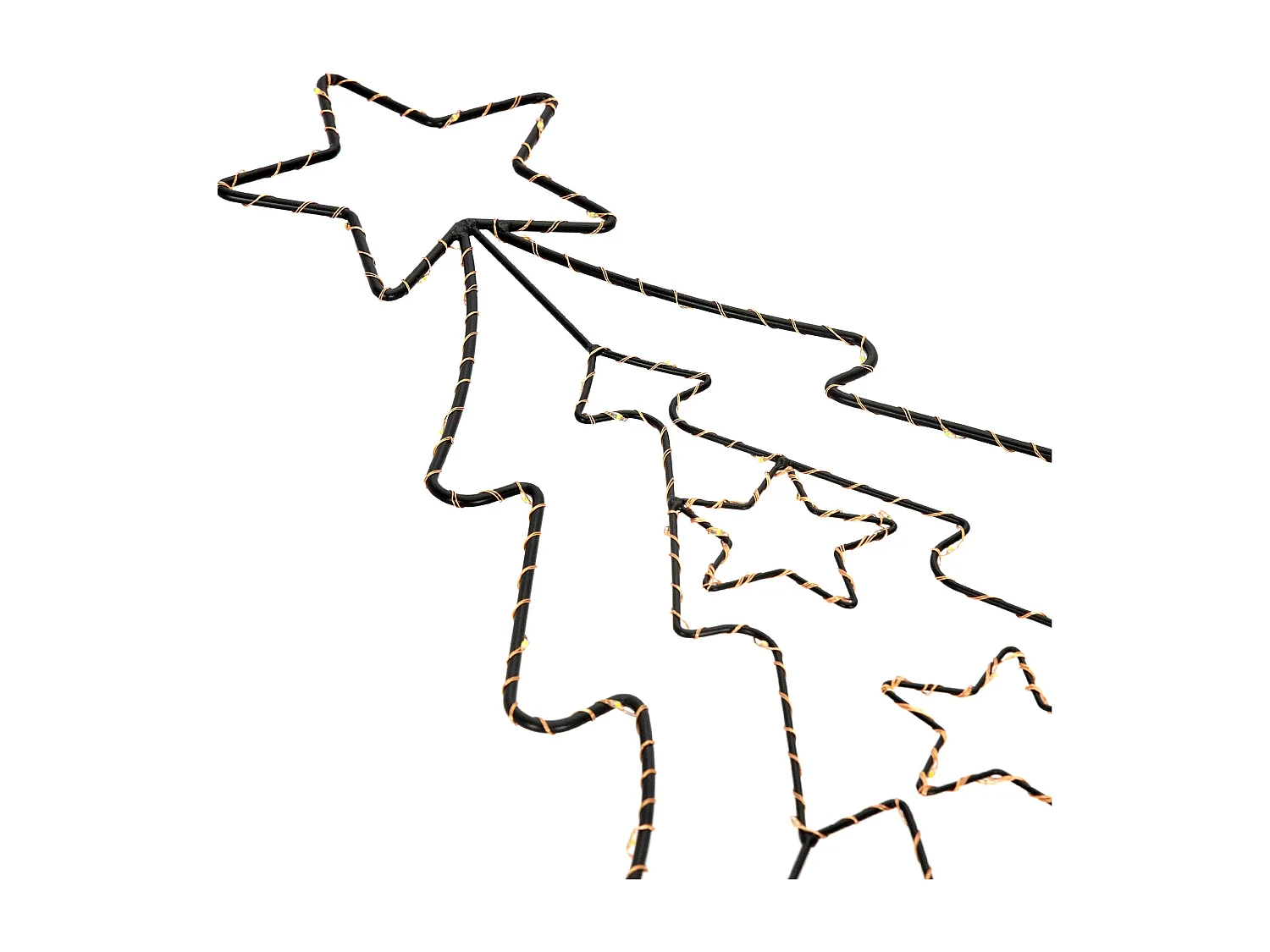 Arbre de Noël avec 90 LEDs blanc chaud décoration pour interieur/exterieur 87 cm