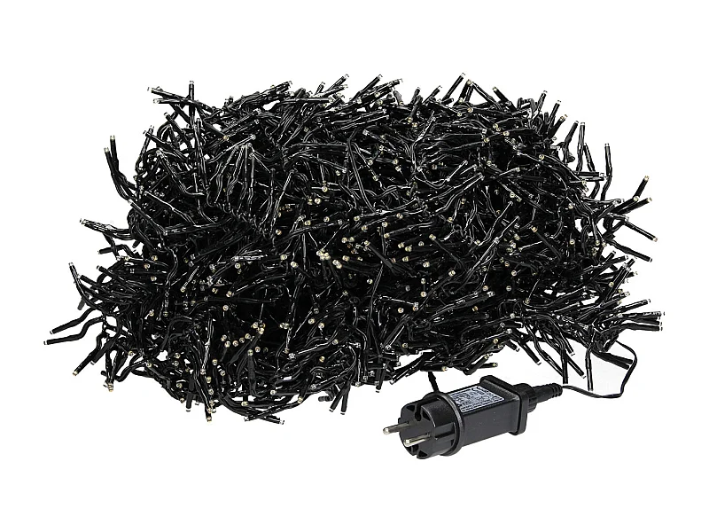 ECD Germany Luces navideñas 3000 LEDs 22m blanco cálido guirnalda luminosa impermeable interior/exterior IP44 iluminación para árbol de navidad