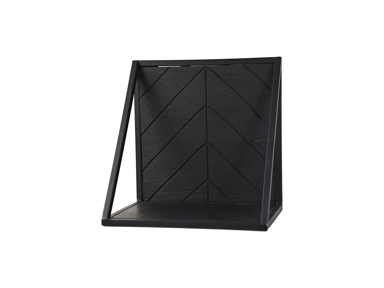Etagère murale - Bois de manguier/fer - Noir - 30x20x30 cm