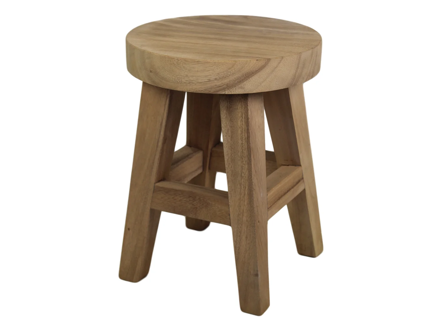 Tabouret rond - munggur/Naturel ø36*48
