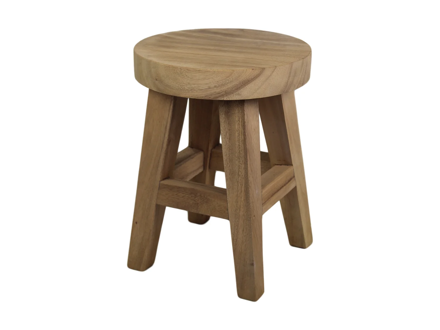 Tabouret rond - munggur/Naturel ø36*48