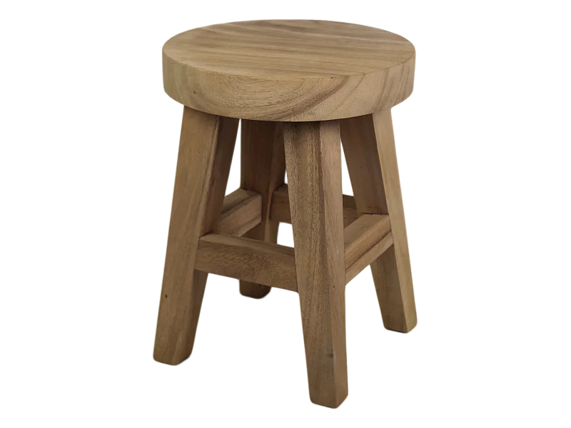 Tabouret rond - munggur/Naturel ø36*48