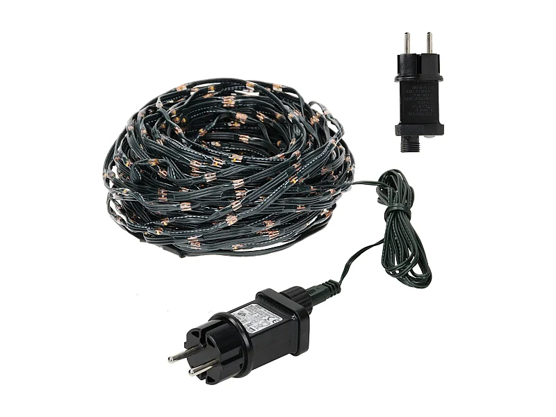 Cadena de luces de hada 600 LEDs blanco cálido 18m decoración navideña guirnalda