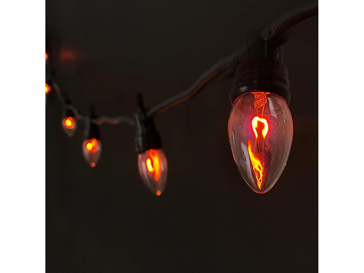 Guirlande lumineuse 10 LED blanc chaud avec effet de flamme décorations de Noël