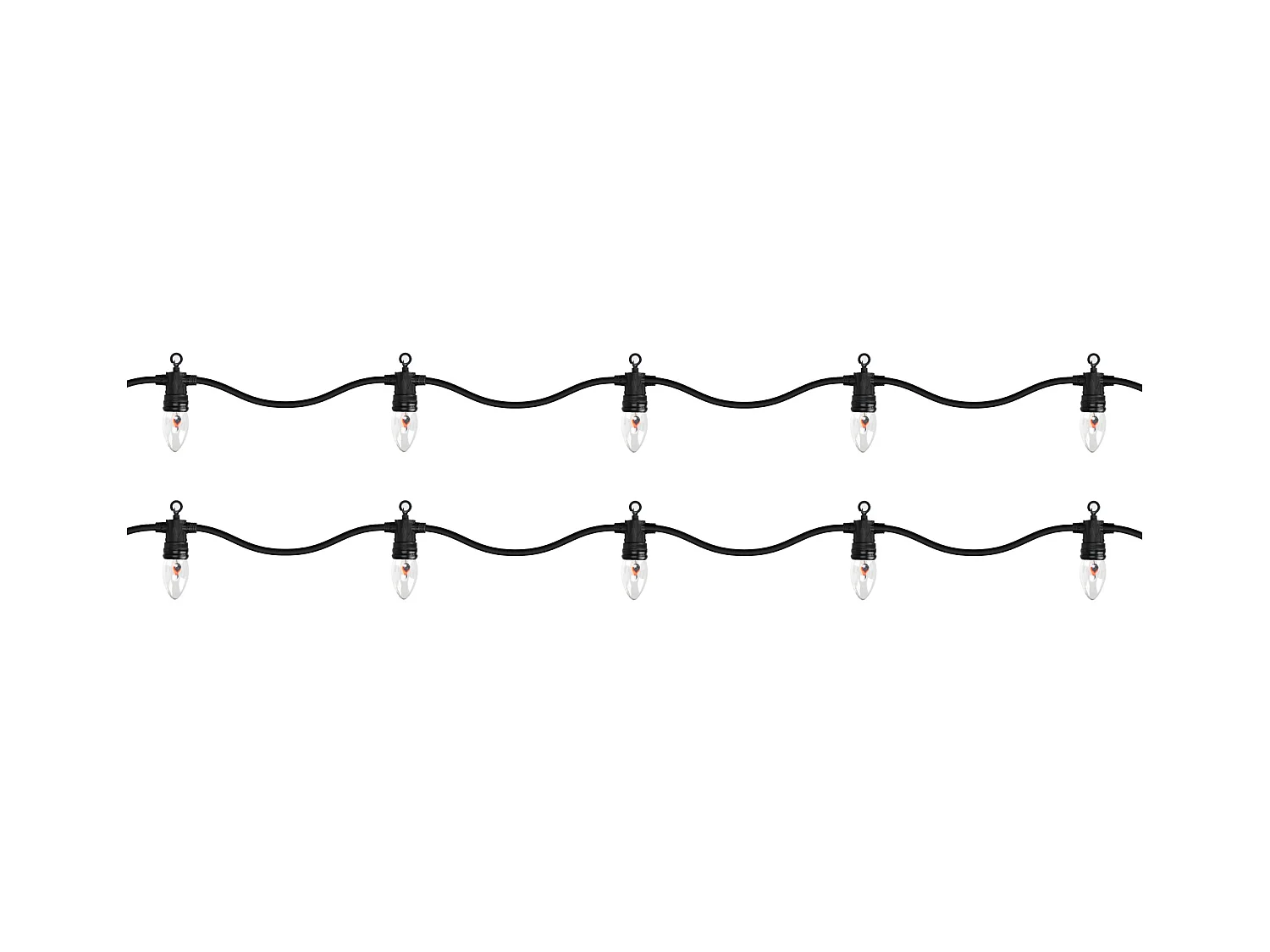 Guirlande lumineuse 10 LED blanc chaud avec effet de flamme décorations de Noël