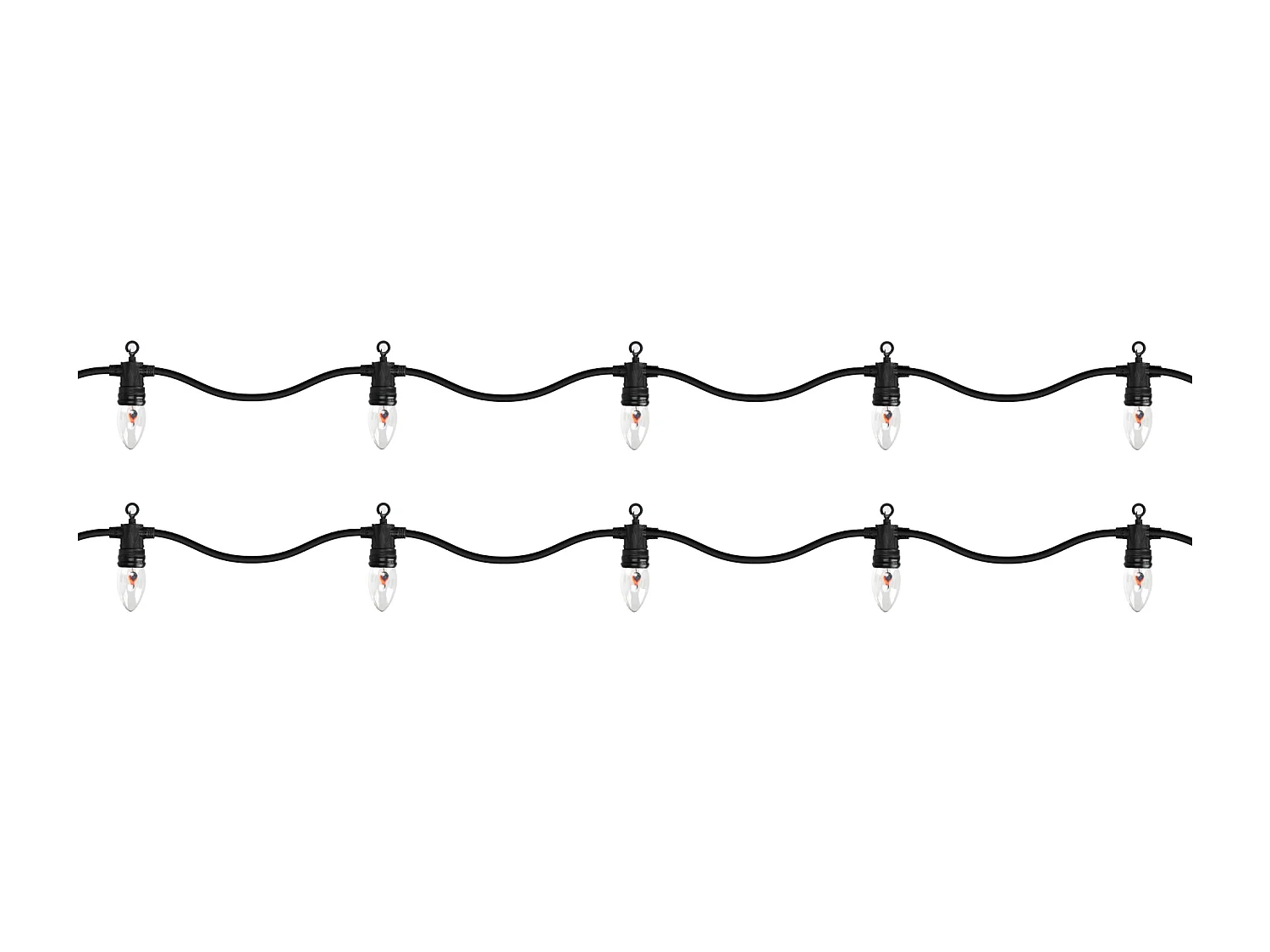 Guirlande lumineuse 10 LED blanc chaud avec effet de flamme décorations de Noël