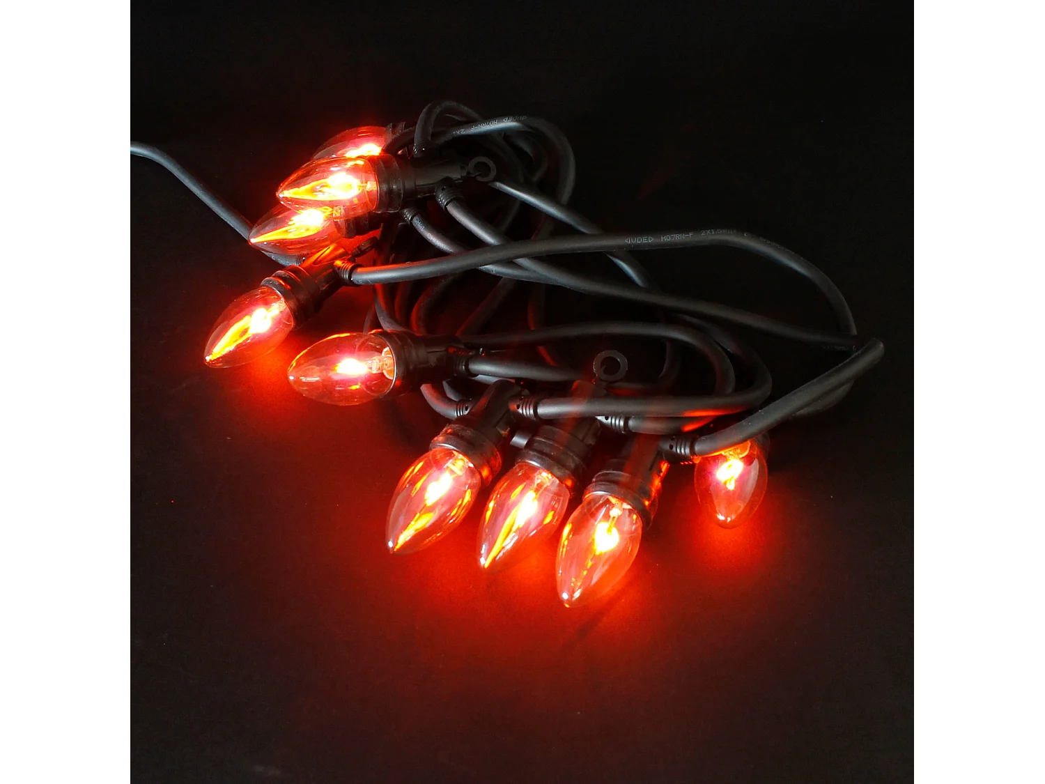 Guirlande lumineuse 10 LED blanc chaud avec effet de flamme décorations de Noël