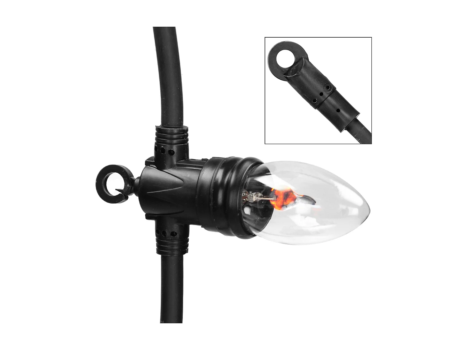 Guirlande lumineuse 10 LED blanc chaud avec effet de flamme décorations de Noël